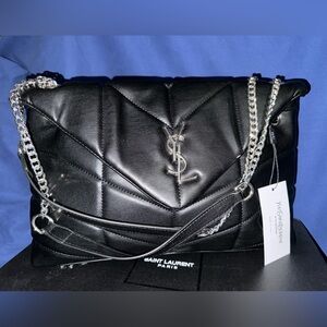 Large Lou Lou Quilted Shoulder Y S L Bag